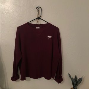 maroon long sleeve